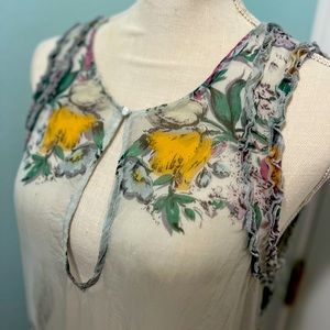 Johnny Was For Love & Liberty Beautiful Floral Blouse Top